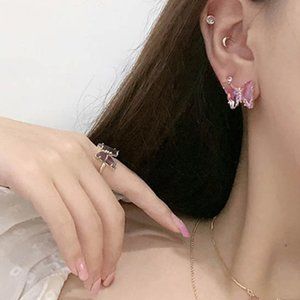 3/$30 Crystal Butterfly Stud Earrings